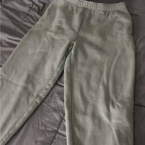 Aritzia Light mint green mega cozy fleece sweatpants